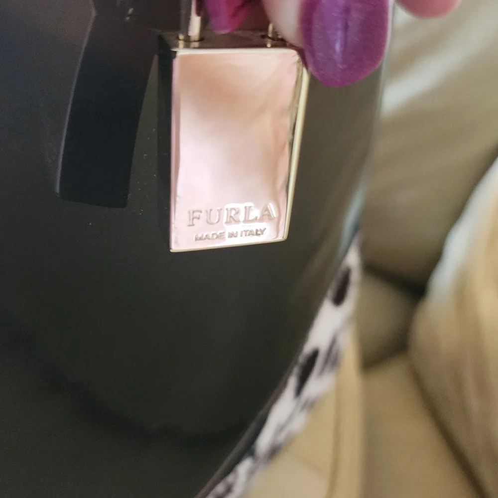 RARE- Furla Black and Pink Women's Bag "JELLY BAG" - Picture 7 of 9